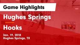 Hughes Springs  vs Hooks  Game Highlights - Jan. 19, 2018