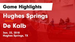 Hughes Springs  vs De Kalb  Game Highlights - Jan. 23, 2018