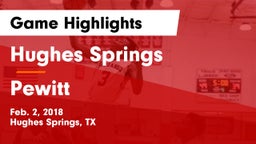 Hughes Springs  vs Pewitt  Game Highlights - Feb. 2, 2018