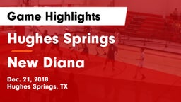 Hughes Springs  vs New Diana  Game Highlights - Dec. 21, 2018