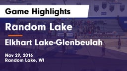 Random Lake  vs Elkhart Lake-Glenbeulah  Game Highlights - Nov 29, 2016