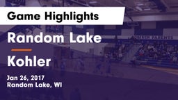 Random Lake  vs Kohler Game Highlights - Jan 26, 2017