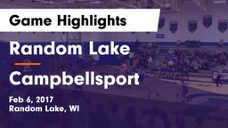 Random Lake  vs Campbellsport  Game Highlights - Feb 6, 2017