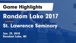 Random Lake  2017 vs St. Lawrence Seminary  Game Highlights - Jan. 29, 2018