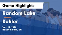 Random Lake  vs Kohler  Game Highlights - Jan. 11, 2024