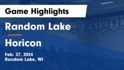 Random Lake  vs Horicon  Game Highlights - Feb. 27, 2024