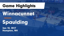 Winnacunnet  vs Spaulding  Game Highlights - Jan 10, 2017