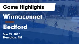 Winnacunnet  vs Bedford  Game Highlights - Jan 13, 2017