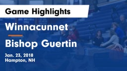 Winnacunnet  vs Bishop Guertin  Game Highlights - Jan. 23, 2018