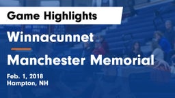 Winnacunnet  vs Manchester Memorial  Game Highlights - Feb. 1, 2018