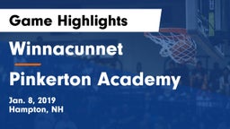 Winnacunnet  vs Pinkerton Academy Game Highlights - Jan. 8, 2019