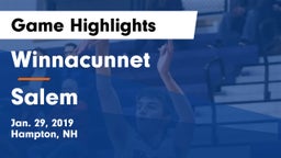 Winnacunnet  vs Salem Game Highlights - Jan. 29, 2019