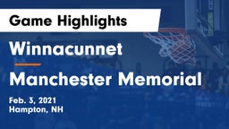 Winnacunnet  vs Manchester Memorial  Game Highlights - Feb. 3, 2021