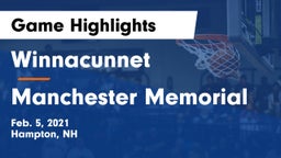 Winnacunnet  vs Manchester Memorial  Game Highlights - Feb. 5, 2021