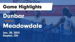 Dunbar  vs Meadowdale  Game Highlights - Jan. 20, 2023