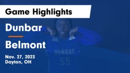 Dunbar  vs Belmont  Game Highlights - Nov. 27, 2023