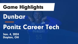 Dunbar  vs Ponitz Career Tech  Game Highlights - Jan. 4, 2024