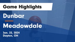 Dunbar  vs Meadowdale  Game Highlights - Jan. 22, 2024