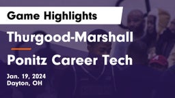 Thurgood-Marshall  vs Ponitz Career Tech  Game Highlights - Jan. 19, 2024