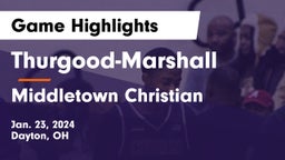 Thurgood-Marshall  vs Middletown Christian  Game Highlights - Jan. 23, 2024