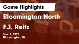 Bloomington North  vs F.J. Reitz  Game Highlights - Jan. 3, 2020