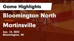 Bloomington North  vs Martinsville  Game Highlights - Jan. 14, 2022
