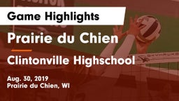 Prairie du Chien  vs Clintonville Highschool Game Highlights - Aug. 30, 2019