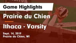 Prairie du Chien  vs Ithaca  - Varsity Game Highlights - Sept. 14, 2019
