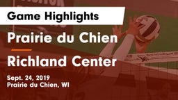 Prairie du Chien  vs Richland Center  Game Highlights - Sept. 24, 2019