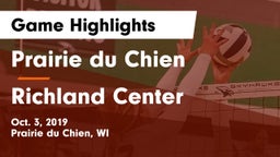 Prairie du Chien  vs Richland Center  Game Highlights - Oct. 3, 2019