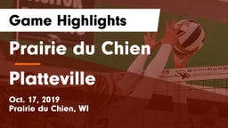 Prairie du Chien  vs Platteville  Game Highlights - Oct. 17, 2019