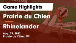 Prairie du Chien  vs Rhinelander  Game Highlights - Aug. 25, 2022