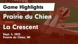 Prairie du Chien  vs La Crescent  Game Highlights - Sept. 3, 2022