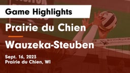 Prairie du Chien  vs Wauzeka-Steuben  Game Highlights - Sept. 16, 2023