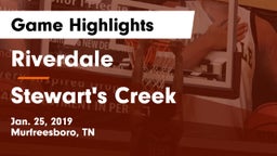 Riverdale  vs Stewart's Creek  Game Highlights - Jan. 25, 2019
