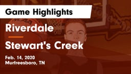 Riverdale  vs Stewart's Creek  Game Highlights - Feb. 14, 2020