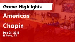 Americas  vs Chapin  Game Highlights - Dec 06, 2016