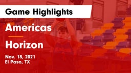 Americas  vs Horizon Game Highlights - Nov. 18, 2021