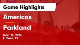 Americas  vs Parkland  Game Highlights - Nov. 14, 2023