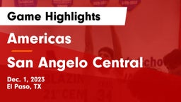 Americas  vs San Angelo Central  Game Highlights - Dec. 1, 2023