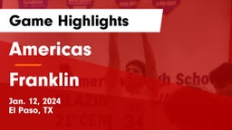 Americas  vs Franklin  Game Highlights - Jan. 12, 2024