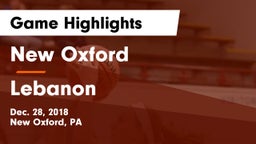 New Oxford  vs Lebanon  Game Highlights - Dec. 28, 2018