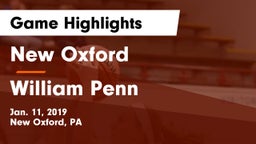 New Oxford  vs William Penn  Game Highlights - Jan. 11, 2019