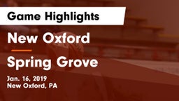 New Oxford  vs Spring Grove  Game Highlights - Jan. 16, 2019