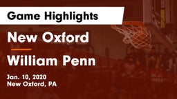 New Oxford  vs William Penn  Game Highlights - Jan. 10, 2020