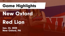 New Oxford  vs Red Lion  Game Highlights - Jan. 24, 2020