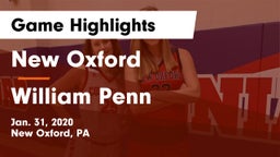 New Oxford  vs William Penn  Game Highlights - Jan. 31, 2020