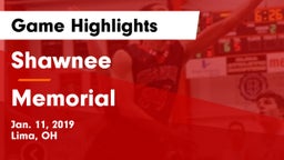 Shawnee  vs Memorial  Game Highlights - Jan. 11, 2019