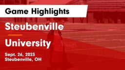 Steubenville  vs University  Game Highlights - Sept. 26, 2023