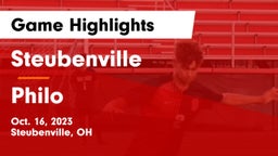 Steubenville  vs Philo  Game Highlights - Oct. 16, 2023